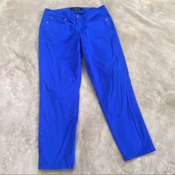 Calvin Klein Royal Blue Skinny Crop Pants 8 Medium - Picture 2 of 6